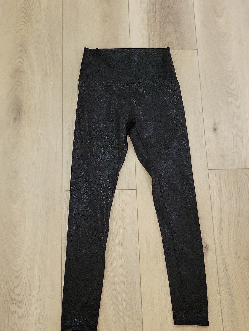 NanaMacs Black Shimmery High-Waist Leggings